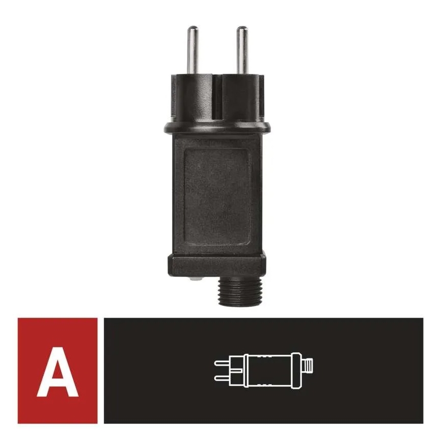 Napájací zdroj pre vianočné prepojiteľné osvetlenie 230 V IP44