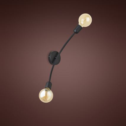 Nástenka HELIX 2xE27/60W/230V čierna