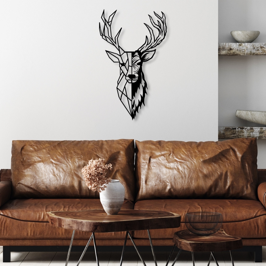 Nástenná dekorácia 42x70 cm jeleň kov