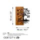Nástenná dekorácia 46x58 cm strom drevo/kov