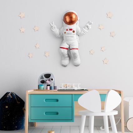 Nástenná dekorácia 47x35 cm astronaut medená