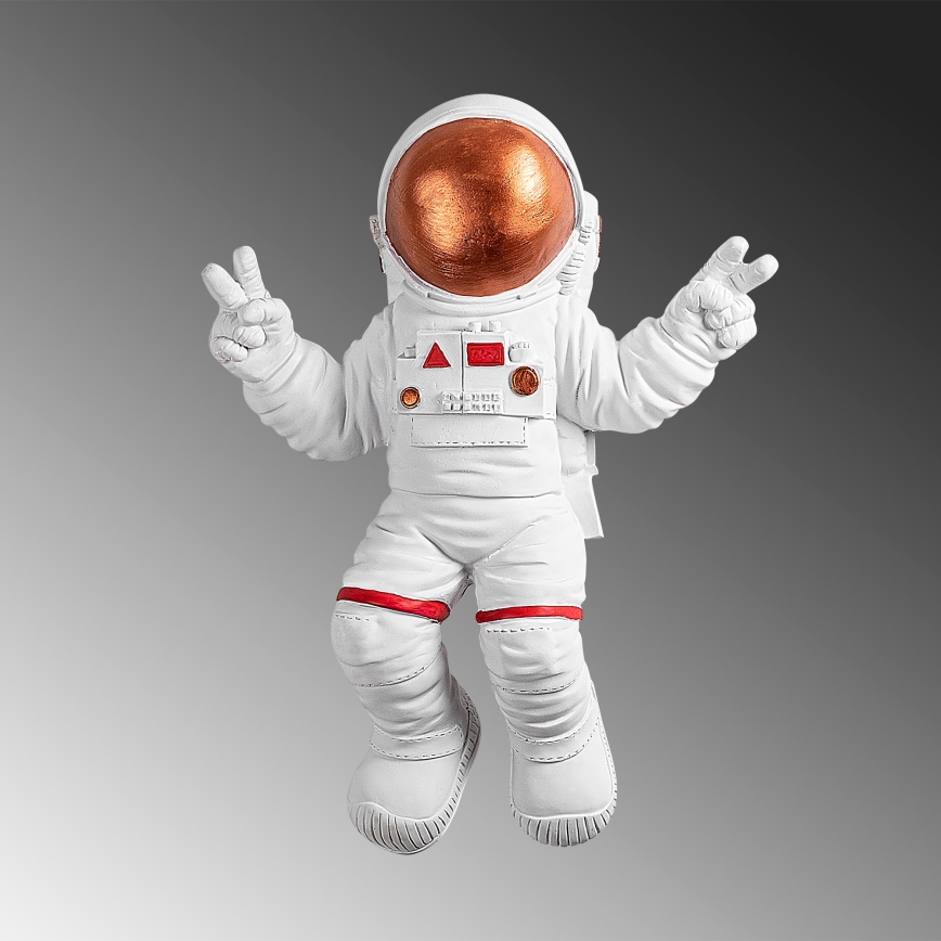 Nástenná dekorácia 47x35 cm astronaut medená