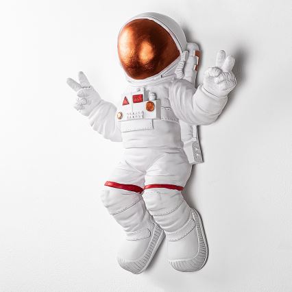 Nástenná dekorácia 47x35 cm astronaut medená