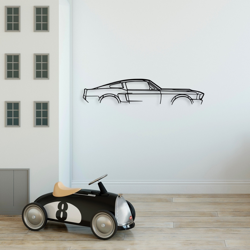Nástenná dekorácia 70x15 cm auto kov