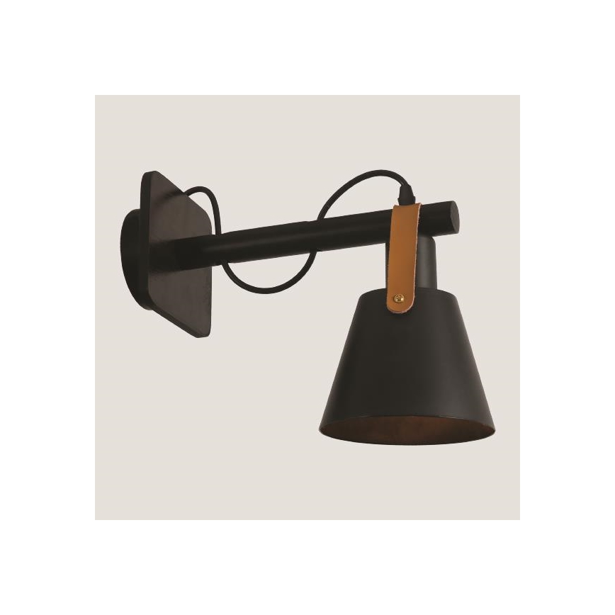 Nástenná lampa 1xE27/40W/230V čierna