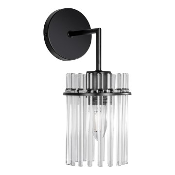 Nástenná lampa 1xE27/60W/230V čierna/číra