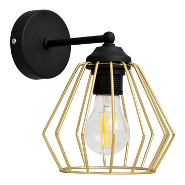 Nástenná lampa AGAT 1xE27/15W/230V zlatá/čierna