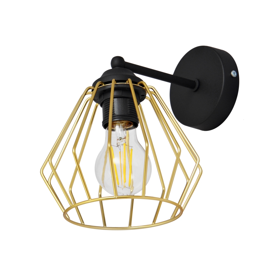 Nástenná lampa AGAT 1xE27/15W/230V zlatá/čierna