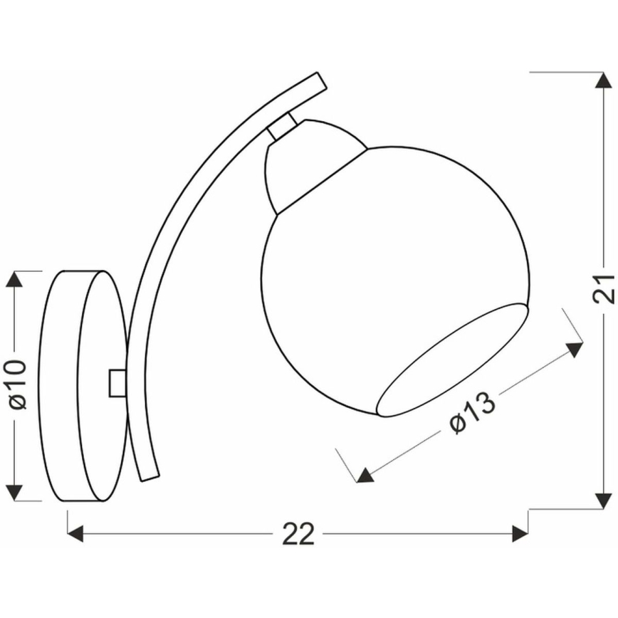 Nástenná lampa AMOS 1xE27/40W/230V zlatá