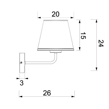 Nástenná lampa ARDEN 1xE27/15W/230V béžová
