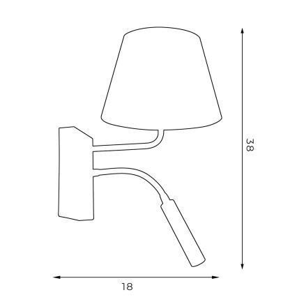 Nástenná lampa ARDEN 1xE27/60W+1xG9/8W/230V čierna/biela