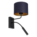 Nástenná lampa ARDEN 1xE27/60W+1xG9/8W/230V modrá