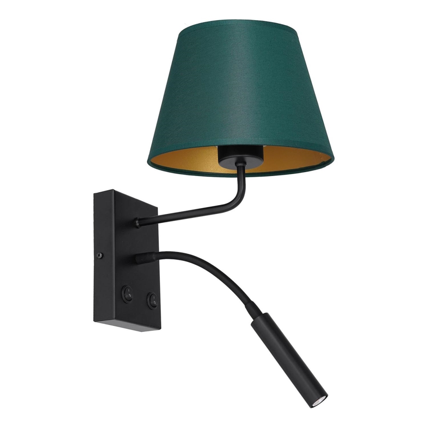 Nástenná lampa ARDEN 1xE27/60W+1xG9/8W/230V zelená/zlatá