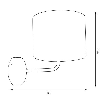 Nástenná lampa ARDEN 1xE27/60W/230V čierna/biela