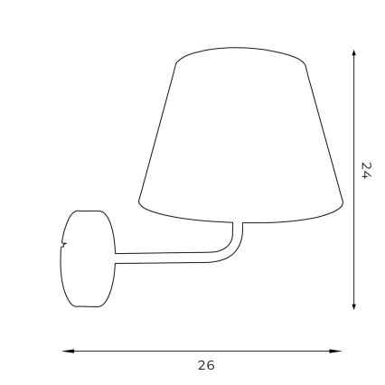 Nástenná lampa ARDEN 1xE27/60W/230V čierna/biela