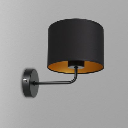 Nástenná lampa ARDEN 1xE27/60W/230V čierna/zlatá