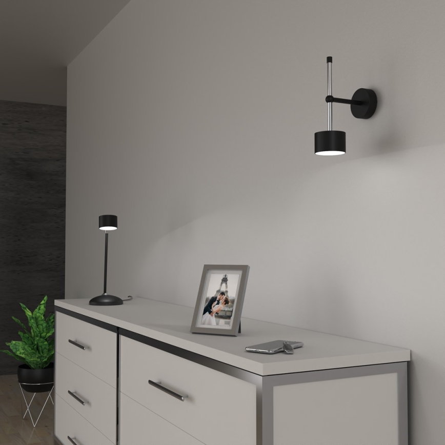 Nástenná lampa ARENA 1xGX53/11W/230V čierna/lesklý chróm
