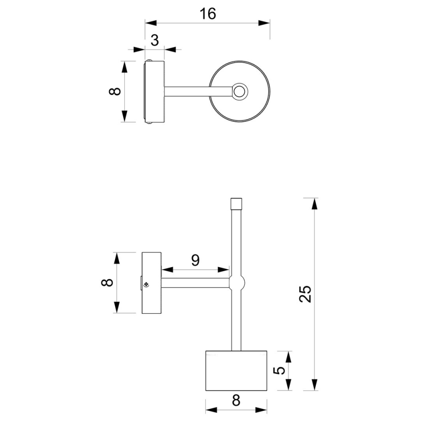 Nástenná lampa ARENA 1xGX53/11W/230V čierna/lesklý chróm