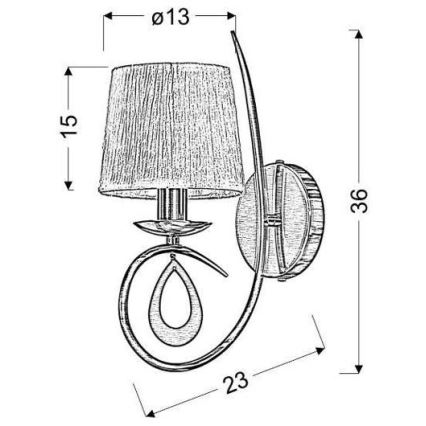 Nástenná lampa ARNIKA 1xE14/40W/230V lesklý chróm/biela