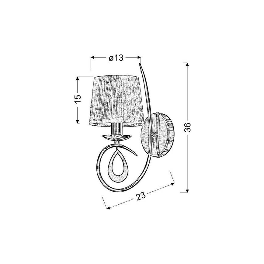 Nástenná lampa ARNIKA 1xE14/40W/230V lesklý chróm/biela