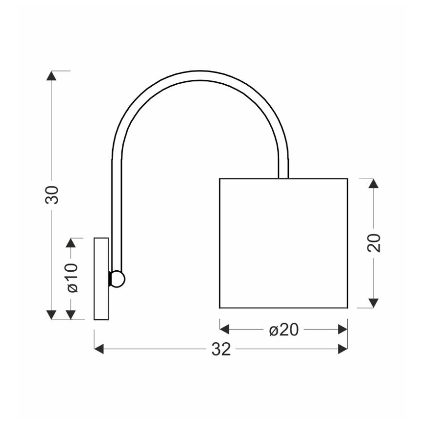 Nástenná lampa ATLANTA 1xE27/40W/230V biela