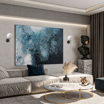 Nástenná lampa AWINION 1xE27/15W/230V biela/zlatá/čierna