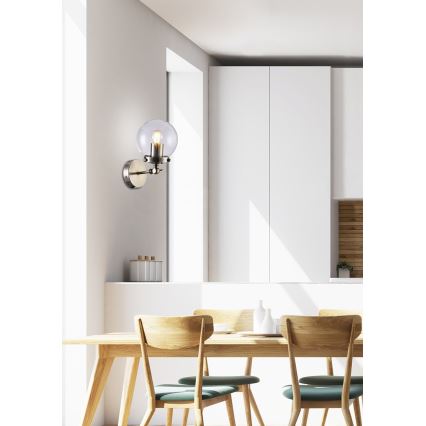 Nástenná lampa BALLET 1xE27/40W/230V matný chróm