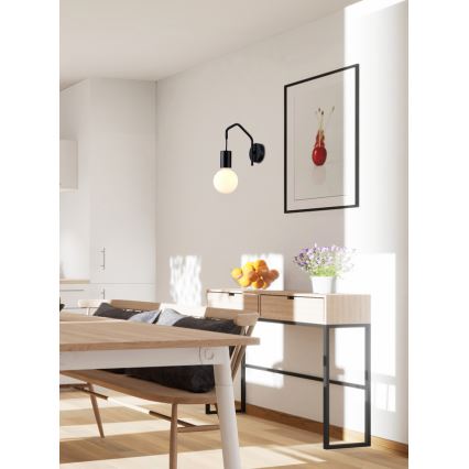 Nástenná lampa BASSO 1xE27/40W/230V čierna