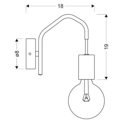 Nástenná lampa BASSO 1xE27/40W/230V čierna