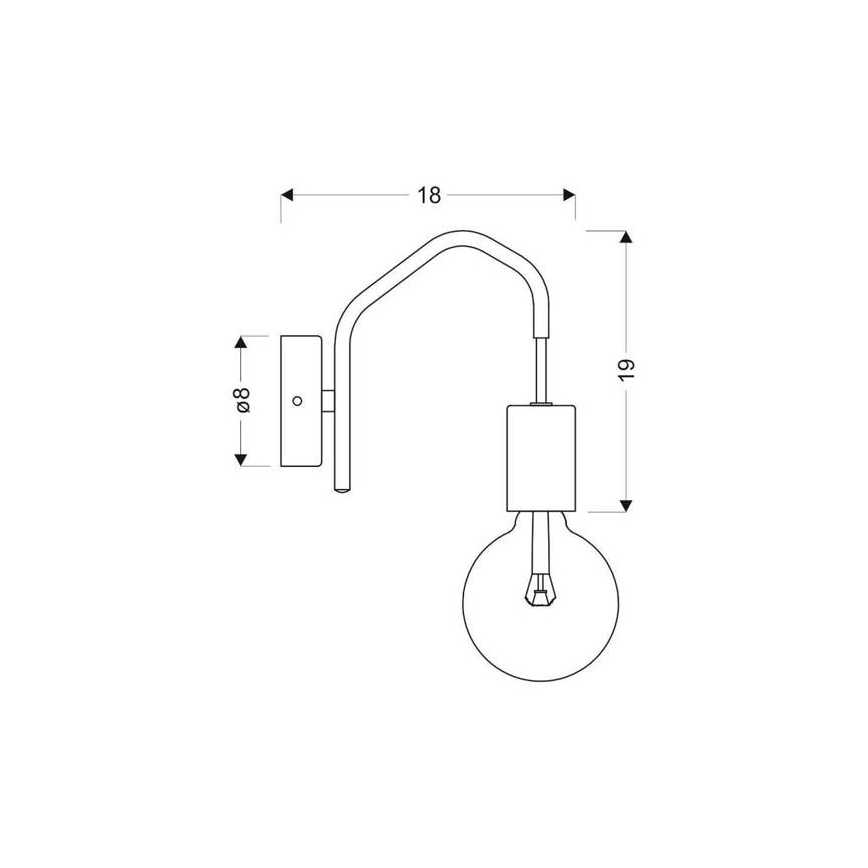 Nástenná lampa BASSO 1xE27/40W/230V čierna