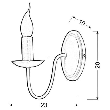 Nástenná lampa BELLAGIO 1xE14/40W/230V