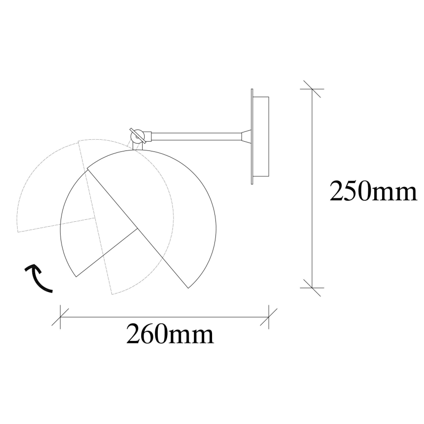Nástenná lampa BERCESTE 1xE27/40W/230V