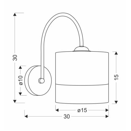 Nástenná lampa BIANCO 1xE27/40W/230V biela/hnedá