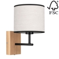 Nástenná lampa BOHO 1xE27/25W/230V dub – FSC certifikované