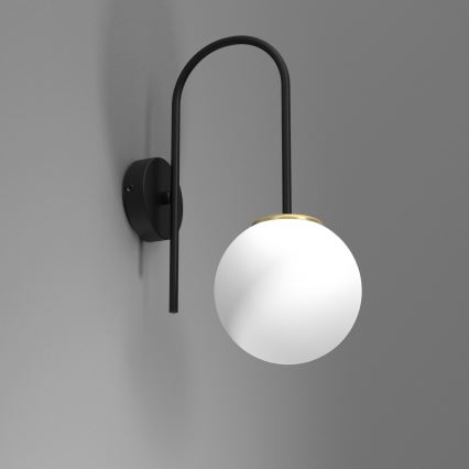 Nástenná lampa CAMBRIDGE 1xE14/60W/230V čierna/mosadz