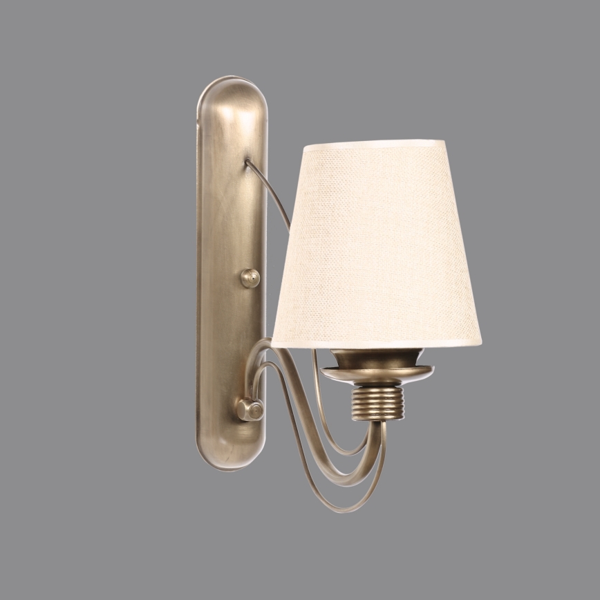 Nástenná lampa CLASSIC 1xE27/40W/230V bronzová/béžová