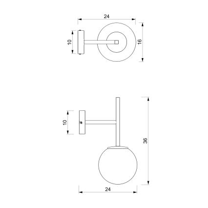 Nástenná lampa DAGA 1xE14/60W/230V