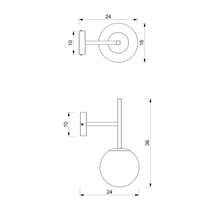 Nástenná lampa DAGA 1xE14/60W/230V