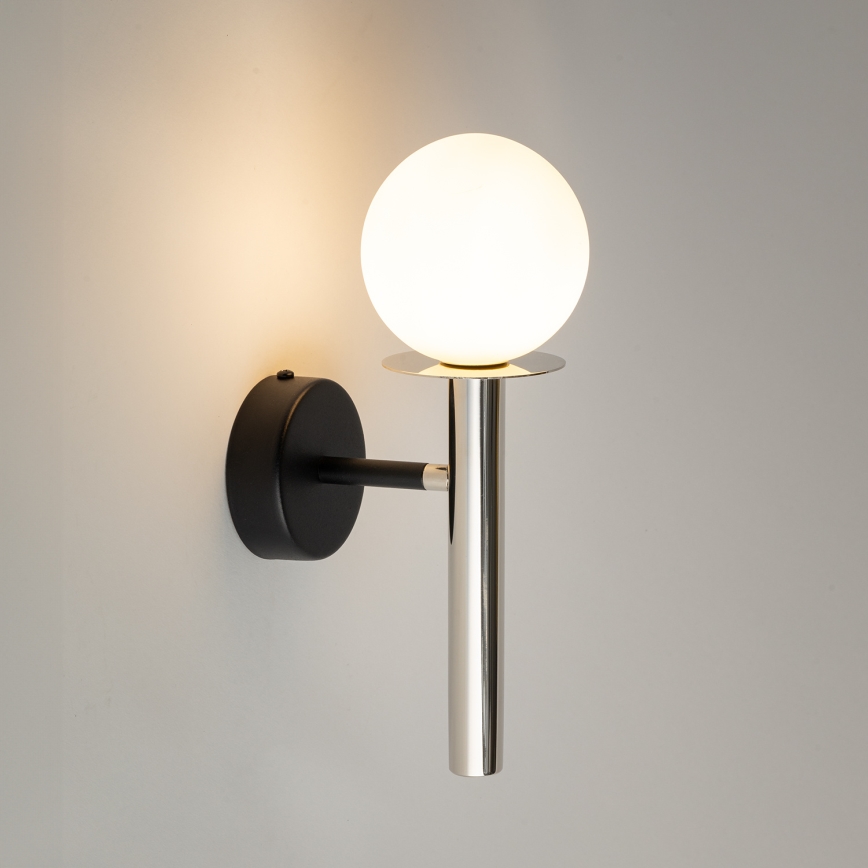 Nástenná lampa DAISY 1xG9/12W/230V lesklý chróm/čierna/biela