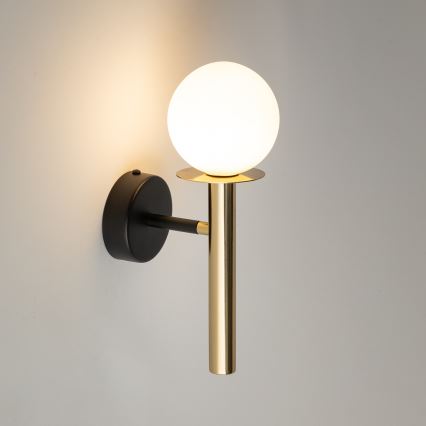 Nástenná lampa DAISY 1xG9/12W/230V zlatá/čierna/biela