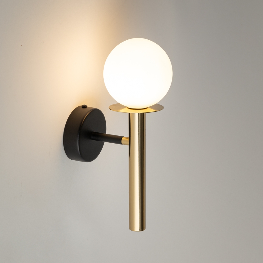 Nástenná lampa DAISY 1xG9/12W/230V zlatá/čierna/biela