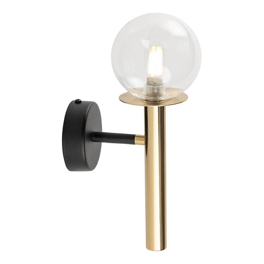Nástenná lampa DAISY 1xG9/12W/230V zlatá/čierna/číra