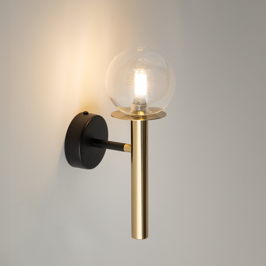 Nástenná lampa DAISY 1xG9/12W/230V zlatá/čierna/číra