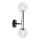 Nástenná lampa DAISY 2xG9/12W/230V lesklý chróm/čierna/číra