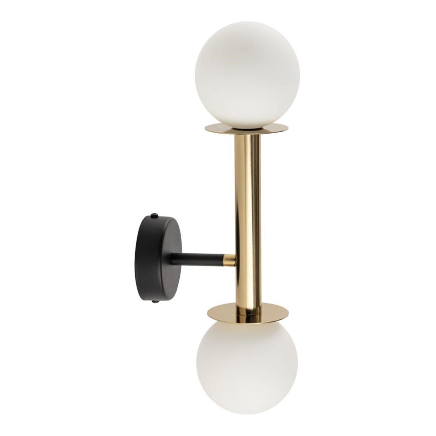 Nástenná lampa DAISY 2xG9/12W/230V zlatá/čierna/biela