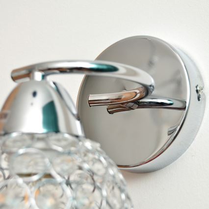 Nástenná lampa DORIS 1xE27/15W/230V lesklý chróm/číra