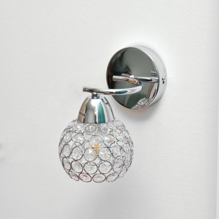 Nástenná lampa DORIS 1xE27/15W/230V lesklý chróm/číra