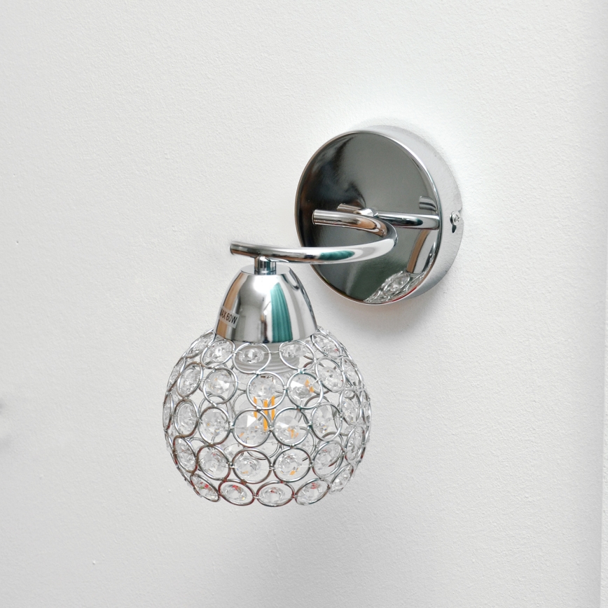 Nástenná lampa DORIS 1xE27/15W/230V lesklý chróm/číra
