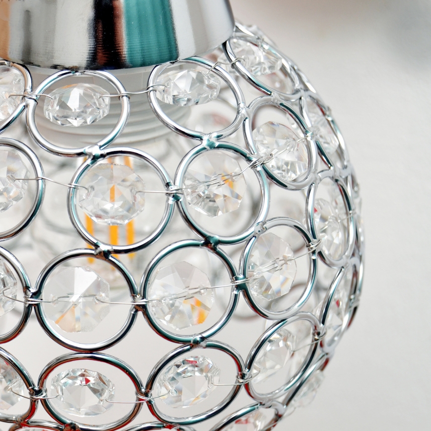 Nástenná lampa DORIS 1xE27/15W/230V lesklý chróm/číra