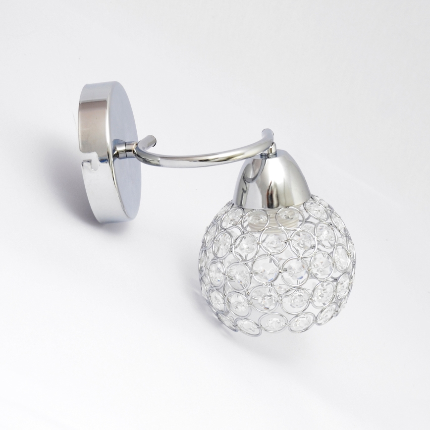 Nástenná lampa DORIS 1xE27/15W/230V lesklý chróm/číra